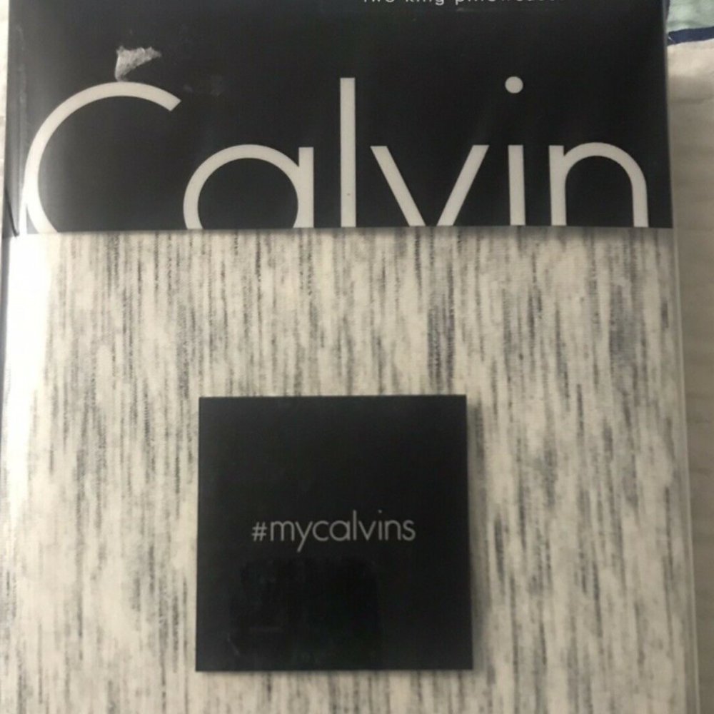 Calvin Klein Modern Cotton Strata Pillowcases Marble Set of 2